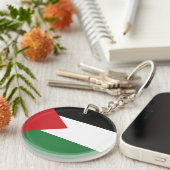 Palestijnse vlag Vrij Palestina op maat Sleutelhanger (Voorkant Rechts)