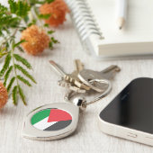 Palestijnse vlag Vrij Palestina op maat Sleutelhanger (Zijkant)