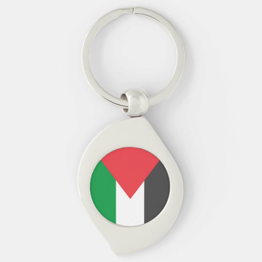Palestijnse vlag Vrij Palestina op maat Sleutelhanger (Voorkant)