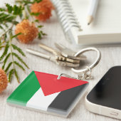 Palestijnse vlag Vrij Palestina op maat Sleutelhanger (Voorkant Rechts)