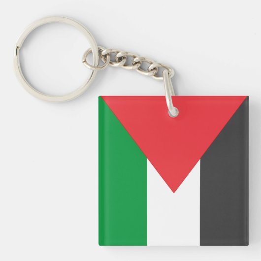 Palestijnse vlag Vrij Palestina op maat Sleutelhanger (voorkant)