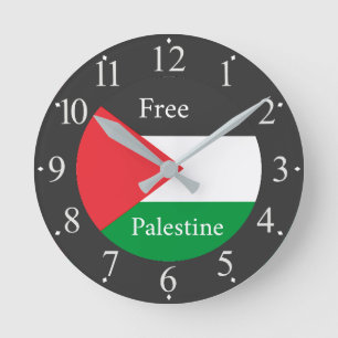 Palestijnse vlag Vrij Palestina Ronde Klok
