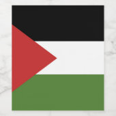 Palestijnse vlag wijn etiket (Enkel label)