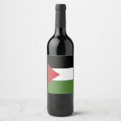Palestijnse vlag wijn etiket (Voorkant)