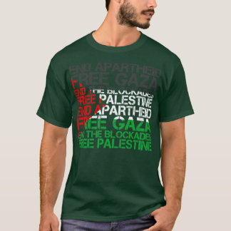 Palestijnse vlag Wordcloud maakt einde aan aparthe T-shirt