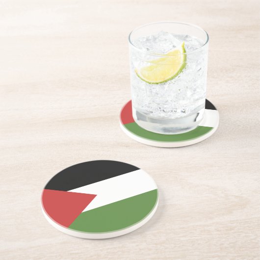 Palestijnse vlag zandsteen onderzetter (Zijkant)