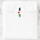 Palestijnse vlagkaart ronde sticker (Tas)