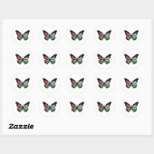 Palestijnse Vlindermonarchvlag Ronde Sticker (Vel)