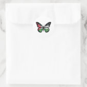 Palestijnse Vlindermonarchvlag Ronde Sticker (Tas)