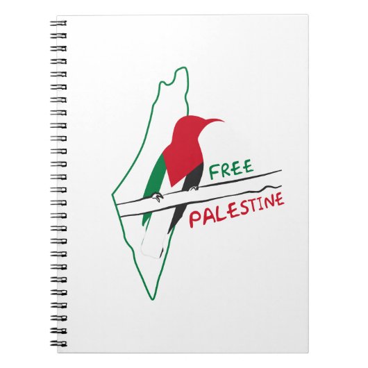 Palestijnse vogelvogelkaart notitieboek (Voorkant)