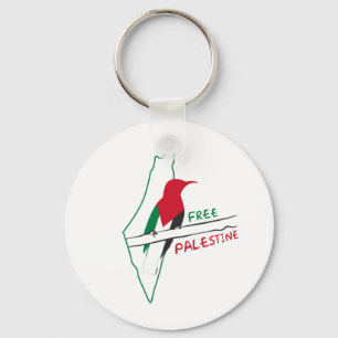 Palestijnse vogelvogelkaart sleutelhanger