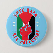 Palestijnse Vrije Palestina Gaza Vrijheid Ronde Button 7,6 Cm (Voorkant)