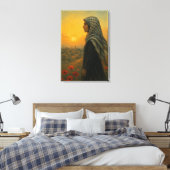 Palestijnse vrouw van Gaza – hoop en kracht Canvas Afdruk (Insitu (Slaapkamer))
