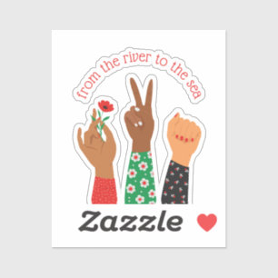 Palestijnse vrouwen steunen aangepaste tekst sticker