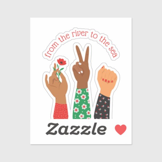 Palestijnse vrouwen steunen aangepaste tekst sticker (Vel)