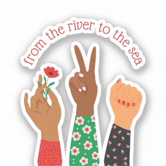 Palestijnse vrouwen steunen aangepaste tekst sticker (Voorkant)