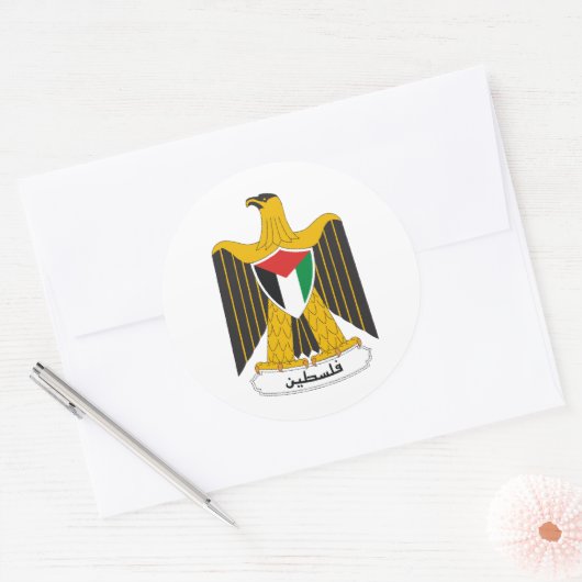 Palestijnse wapenstilstand ronde sticker (Envelop)