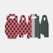 Palestijnse watermeloen Hatta Keffiyeh Kufiya Folk Bedankdoosjes (Uitgevouwen)