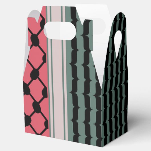 Palestijnse watermeloen Hatta Keffiyeh Kufiya Folk Bedankdoosjes (Geopend)