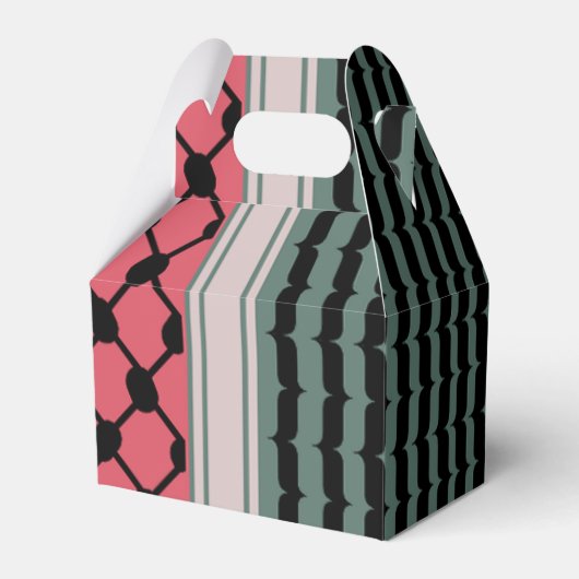 Palestijnse watermeloen Hatta Keffiyeh Kufiya Folk Bedankdoosjes (Voorkant Zijde)