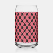 Palestijnse watermeloen Hatta Keffiyeh Kufiya Folk Blikvorm Glas (Achterkant)