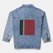 Palestijnse watermeloen Hatta Keffiyeh Kufiya Folk Denim Jacket (Achterkant)