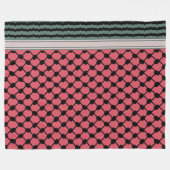 Palestijnse watermeloen Hatta Keffiyeh Kufiya Folk Fleece Deken (Voorkant (Horizontaal))