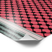 Palestijnse watermeloen Hatta Keffiyeh Kufiya Folk Foto Afdruk (Hoek)