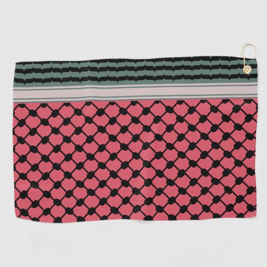 Palestijnse watermeloen Hatta Keffiyeh Kufiya Folk Golfhanddoek (Horizontaal)