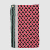 Palestijnse watermeloen Hatta Keffiyeh Kufiya Folk Golfhanddoek (Voorkant)