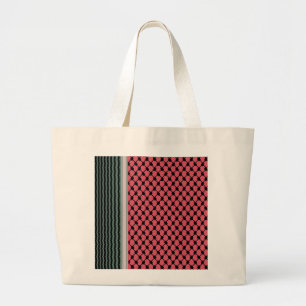 Palestijnse watermeloen Hatta Keffiyeh Kufiya Folk Grote Tote Bag