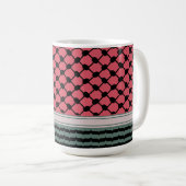 Palestijnse watermeloen Hatta Keffiyeh Kufiya Folk Koffiemok (Voorkant rechts)