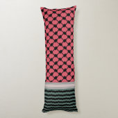 Palestijnse watermeloen Hatta Keffiyeh Kufiya Folk Lichaamskussen (Achterkant (Verticaal))