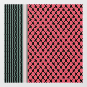 Palestijnse watermeloen Hatta Keffiyeh Kufiya Folk Raamsticker