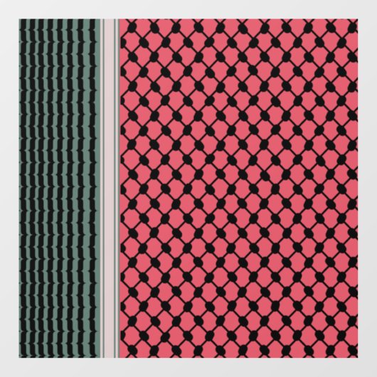 Palestijnse watermeloen Hatta Keffiyeh Kufiya Folk Raamsticker (Vel)