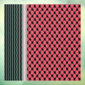 Palestijnse watermeloen Hatta Keffiyeh Kufiya Folk Raamsticker (Vel 3)