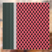 Palestijnse watermeloen Hatta Keffiyeh Kufiya Folk Raamsticker (Vel 2)