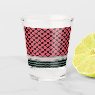 Palestijnse watermeloen Hatta Keffiyeh Kufiya Folk Shot Glas