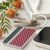 Palestijnse watermeloen Hatta Keffiyeh Kufiya Folk Sleutelhanger (Voorkant Rechts)