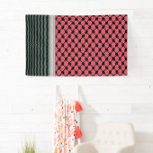 Palestijnse watermeloen Hatta Keffiyeh Kufiya Folk Spandoek (Insitu)