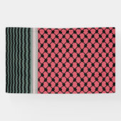 Palestijnse watermeloen Hatta Keffiyeh Kufiya Folk Spandoek (Horizontaal)