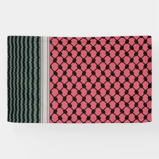 Palestijnse watermeloen Hatta Keffiyeh Kufiya Folk Spandoek (Horizontaal)