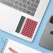 Palestijnse watermeloen Hatta Keffiyeh Kufiya Folk Sticker (Laptop met iPhone)