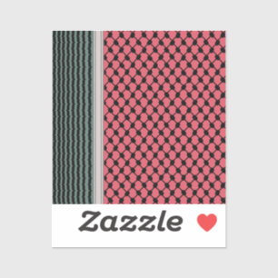 Palestijnse watermeloen Hatta Keffiyeh Kufiya Folk Sticker