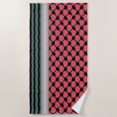 Palestijnse watermeloen Hatta Keffiyeh Kufiya Folk Strandlaken (Voorkant)