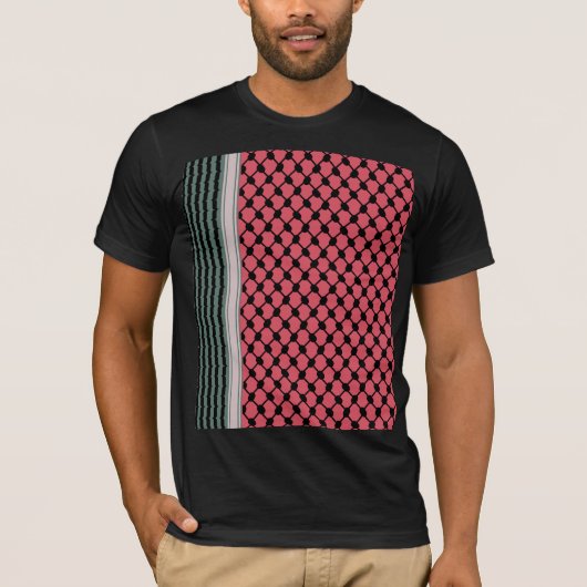 Palestijnse watermeloen Hatta Keffiyeh Kufiya Folk T-shirt (Voorkant)