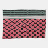 Palestijnse watermeloen Hatta Keffiyeh Kufiya Folk Theedoek (Horizontaal)