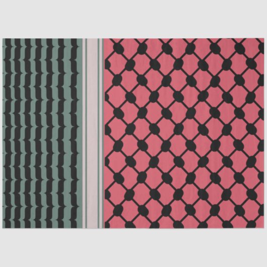 Palestijnse watermeloen Hatta Keffiyeh Kufiya Folk Tissuepapier (Voorkant)