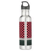 Palestijnse watermeloen Hatta Keffiyeh Kufiya Folk Waterfles (Achterkant)