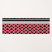 Palestijnse watermeloen Hatta Keffiyeh Kufiya Folk Yogamat (Voorkant (horizontaal))